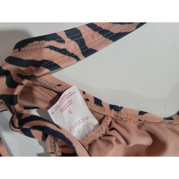 Xhilaration Juniors Pink Zebra Animal Print Bikini Swim Top – Size Small - Picture 6 of 8